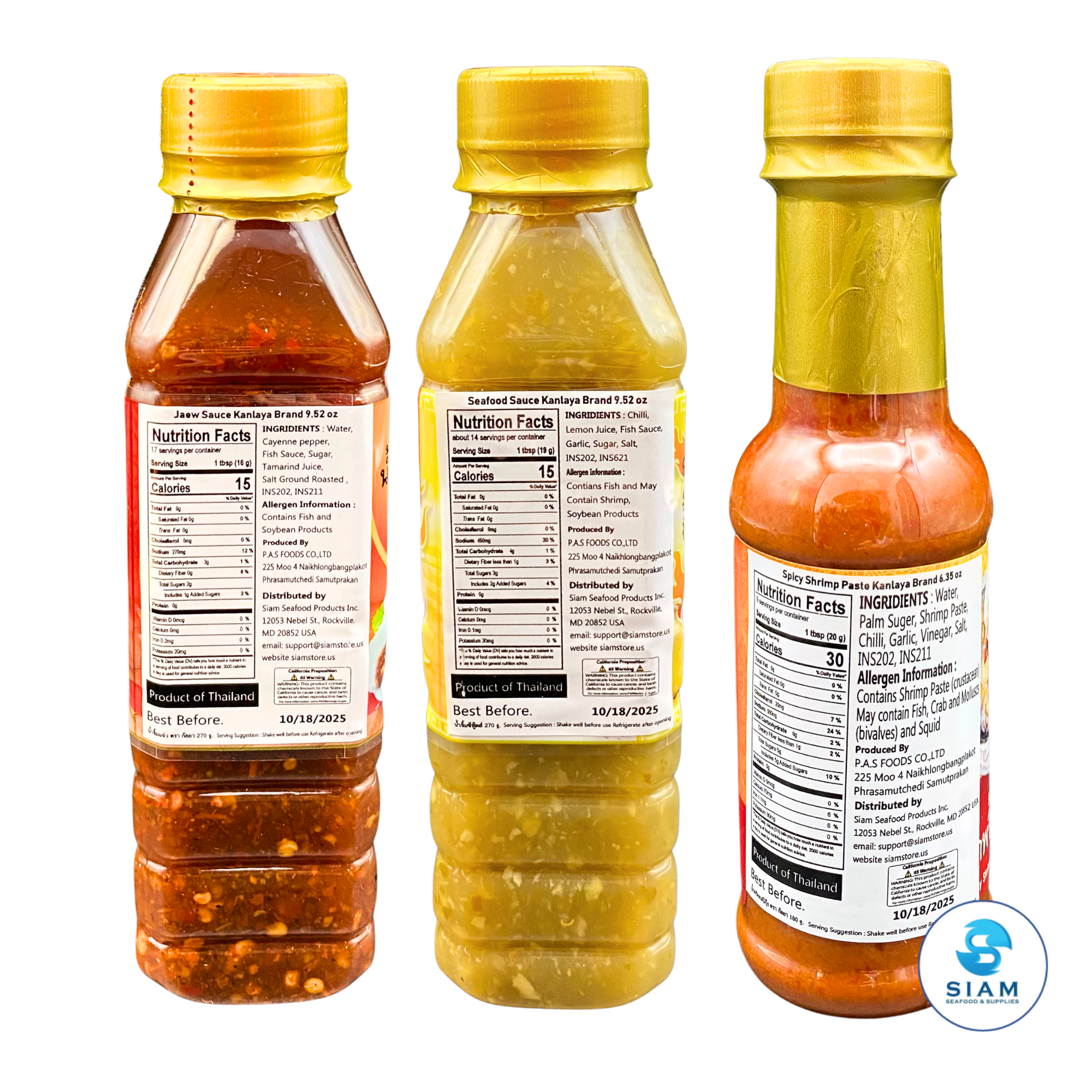 (3-Flavor Pack) Kanlaya Signature Thai Dipping Sauces āļāđāļģāļāļīāđāļĄāđāļāđāļ§+āļāđāļģāļāļīāđāļĄāļāļĩāļāļđāđāļ+āļāđāļģāļāļĢāļīāļāļāļ°āļāļīāļāļļāđāļ āļāļĢāļēāļāļąāļĨāļĒāļē