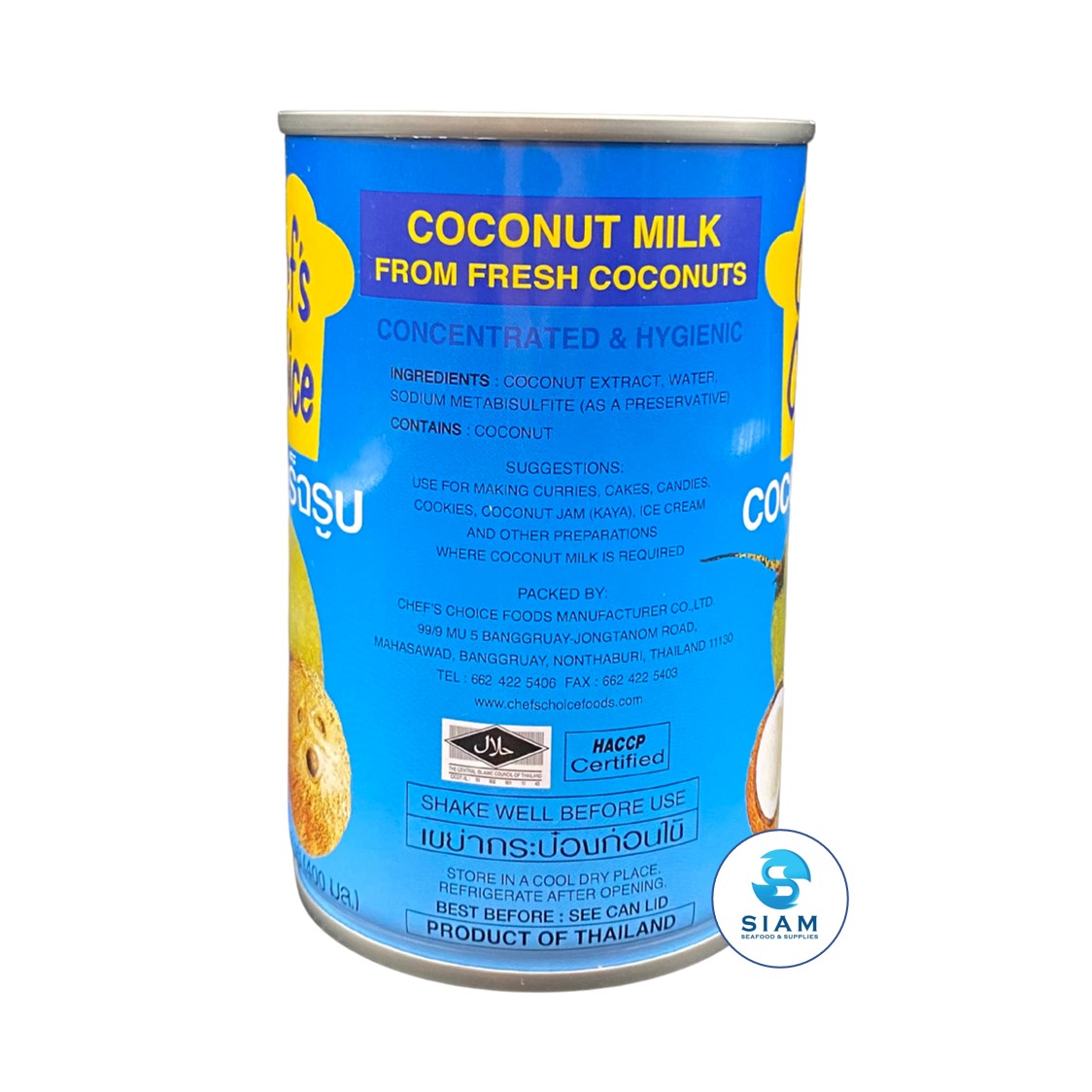 Chef's Choice Coconut Milk (13.5 oz) กะทิสำเร็จรูป เชฟช้อย