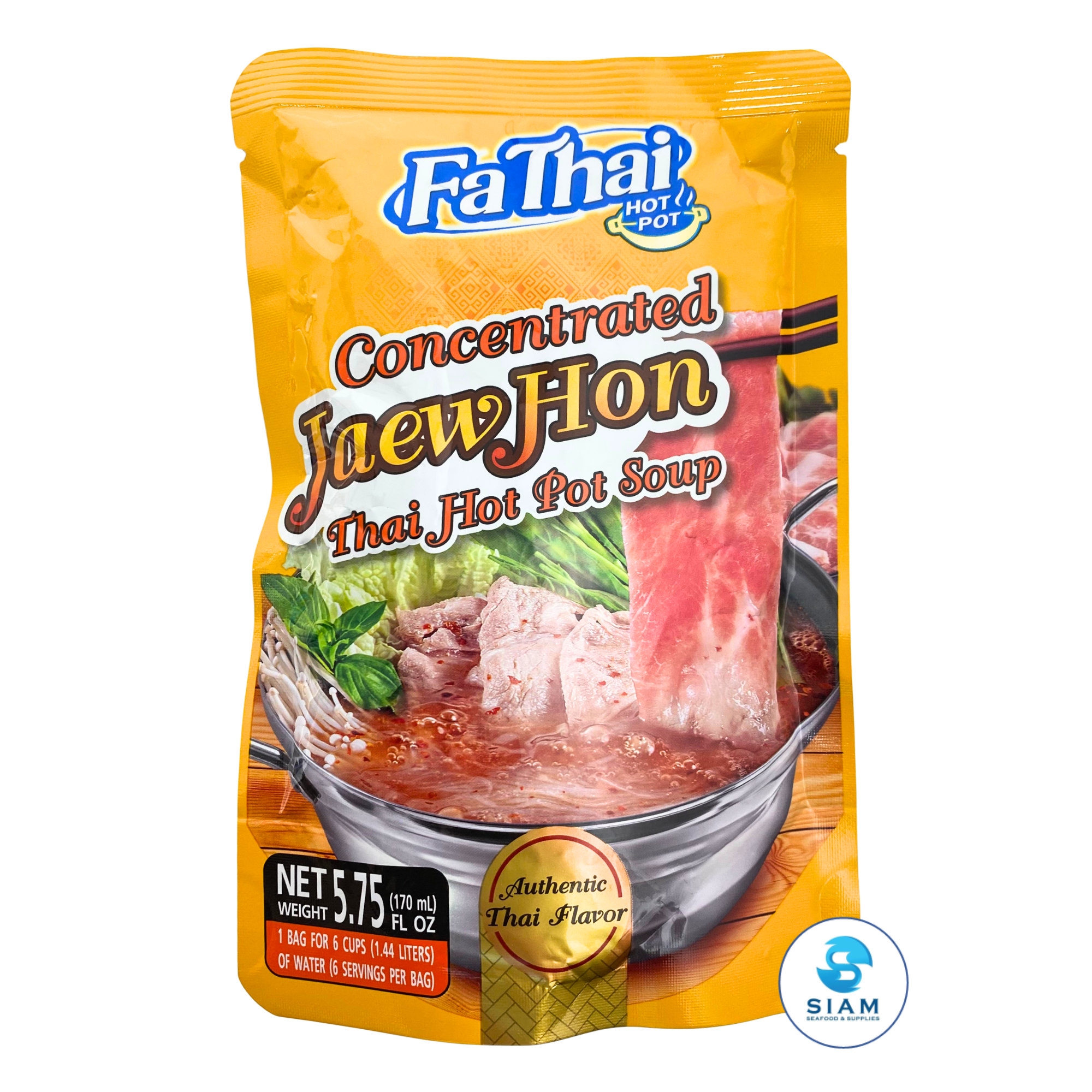 FaThai Concentrated Jaew Hon Thai Hot Pot Soup (5.75 fl oz) น้ำซุปแจ่วฮ้อนเข้มข้นกึ่งสำเร็จรูป ฟ้าไทย