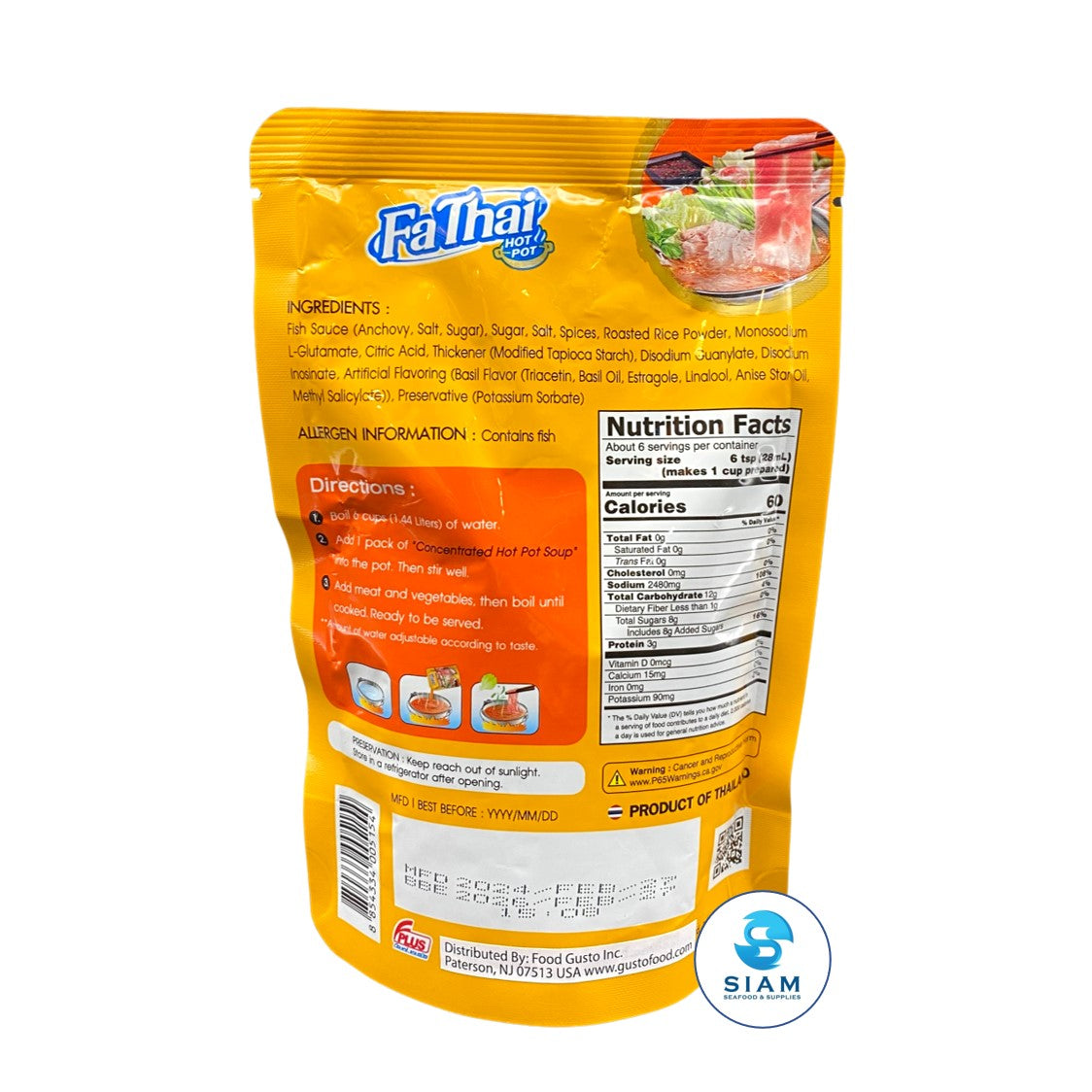 FaThai Concentrated Jaew Hon Thai Hot Pot Soup (5.75 fl oz) น้ำซุปแจ่วฮ้อนเข้มข้นกึ่งสำเร็จรูป ฟ้าไทย