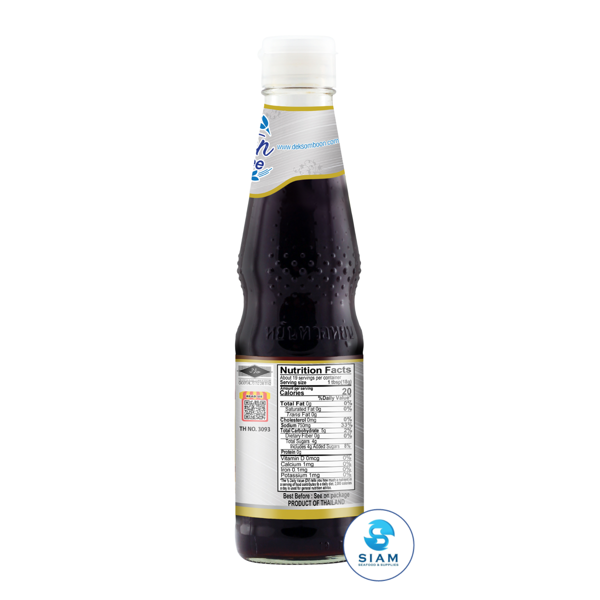 DEK SOM BOON Gluten Free Oyster Sauce 350g (12.35 oz) ซอสหอยนางรม กลูเตนฟรี ตราเด็กสมบูรณ์