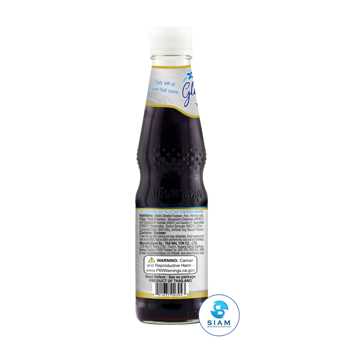 DEK SOM BOON Gluten Free Soy Sauce 300ml, Vegan (10.14 fl oz) ซีอิ๊วขาว กลูเตนฟรี ตราเด็กสมบูรณ์