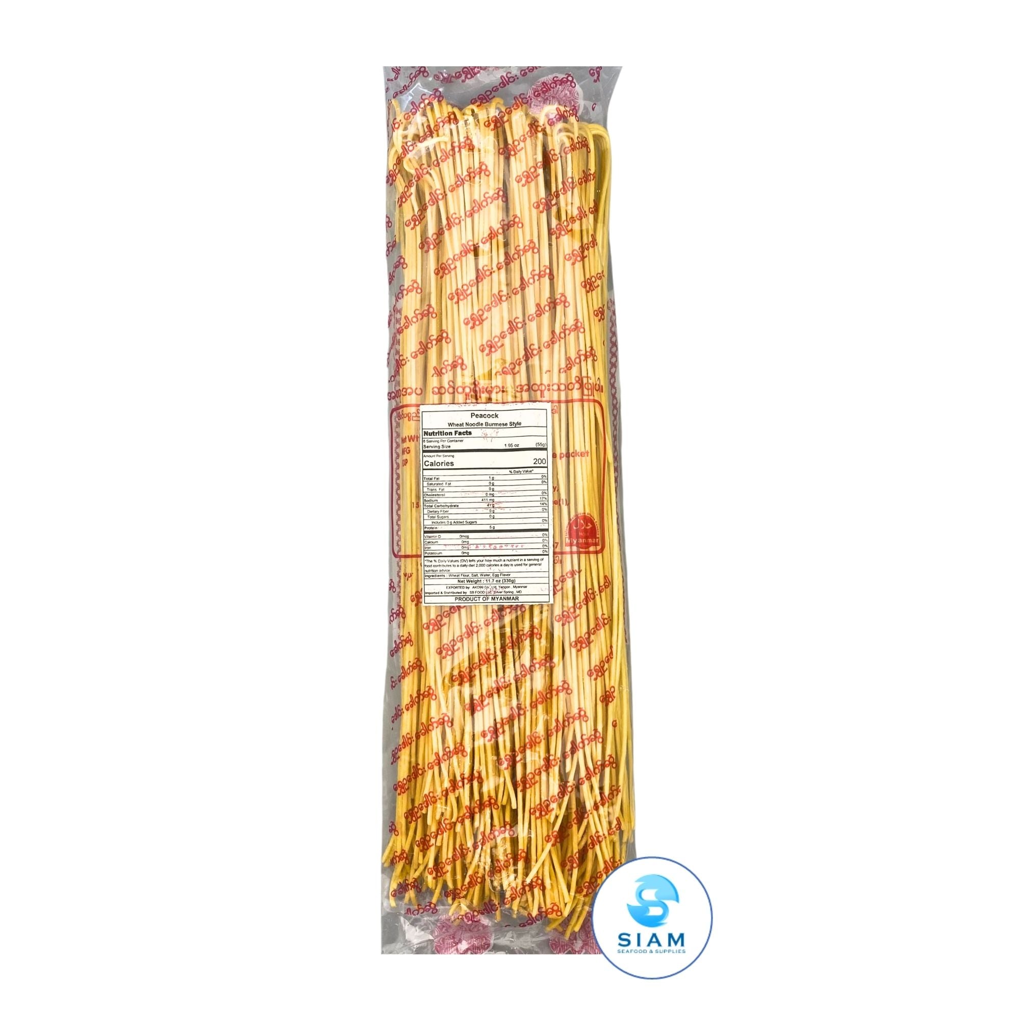 Golden Peacock Myanmar Wheat Noodle (11.7 oz)