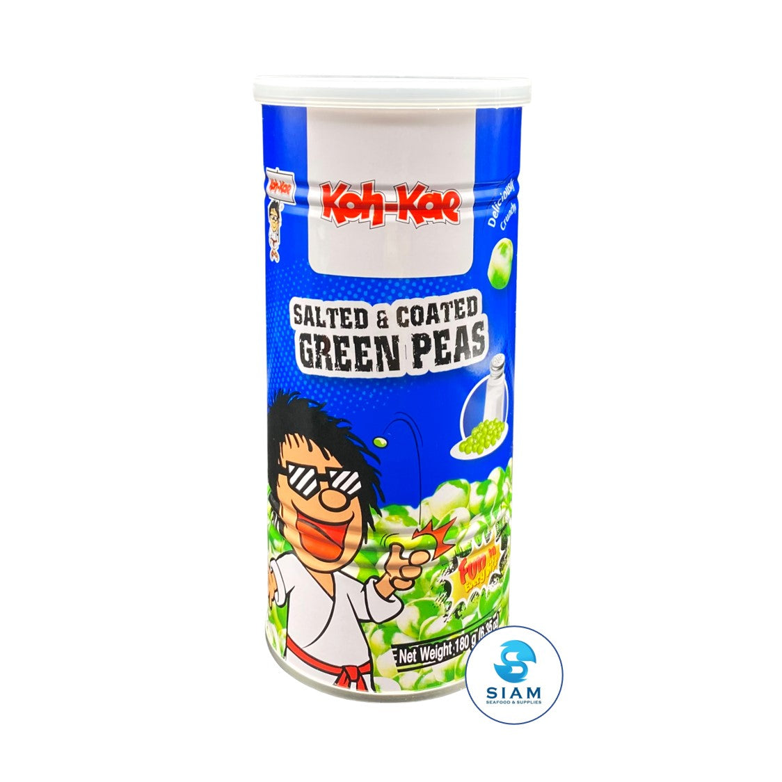 Koh-Kae Salted & Coated Green Peas (6.35 oz) ถั่วลันเตาอบกรอบโก๋แก่ รสอบเกลือ