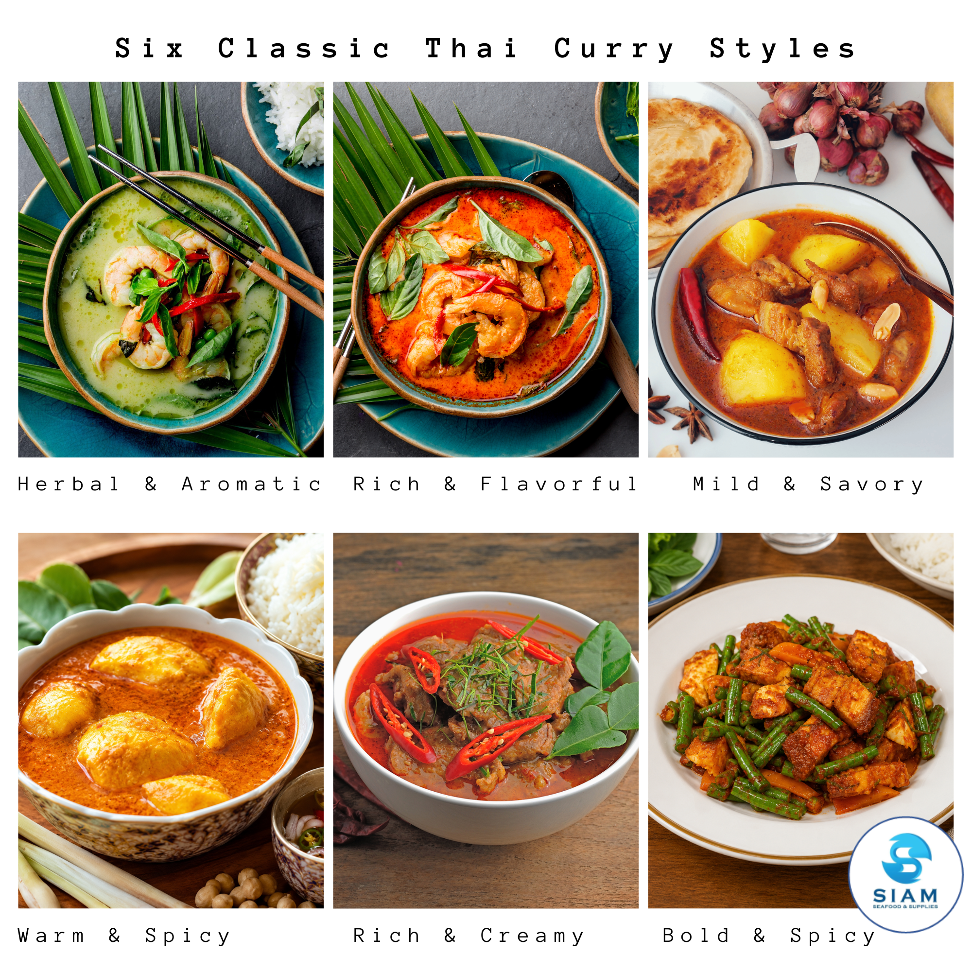 (6-Pack) MaeSri Deluxe Thai Combo Sampler Set, 100% Vegan, Green, Red, Panang, Masaman, Karee & Prik Khing Curry Pastes (4 oz) ชุดรวมน้ำพริกแกงแม่ศรีต้นตำรับ 6 รส