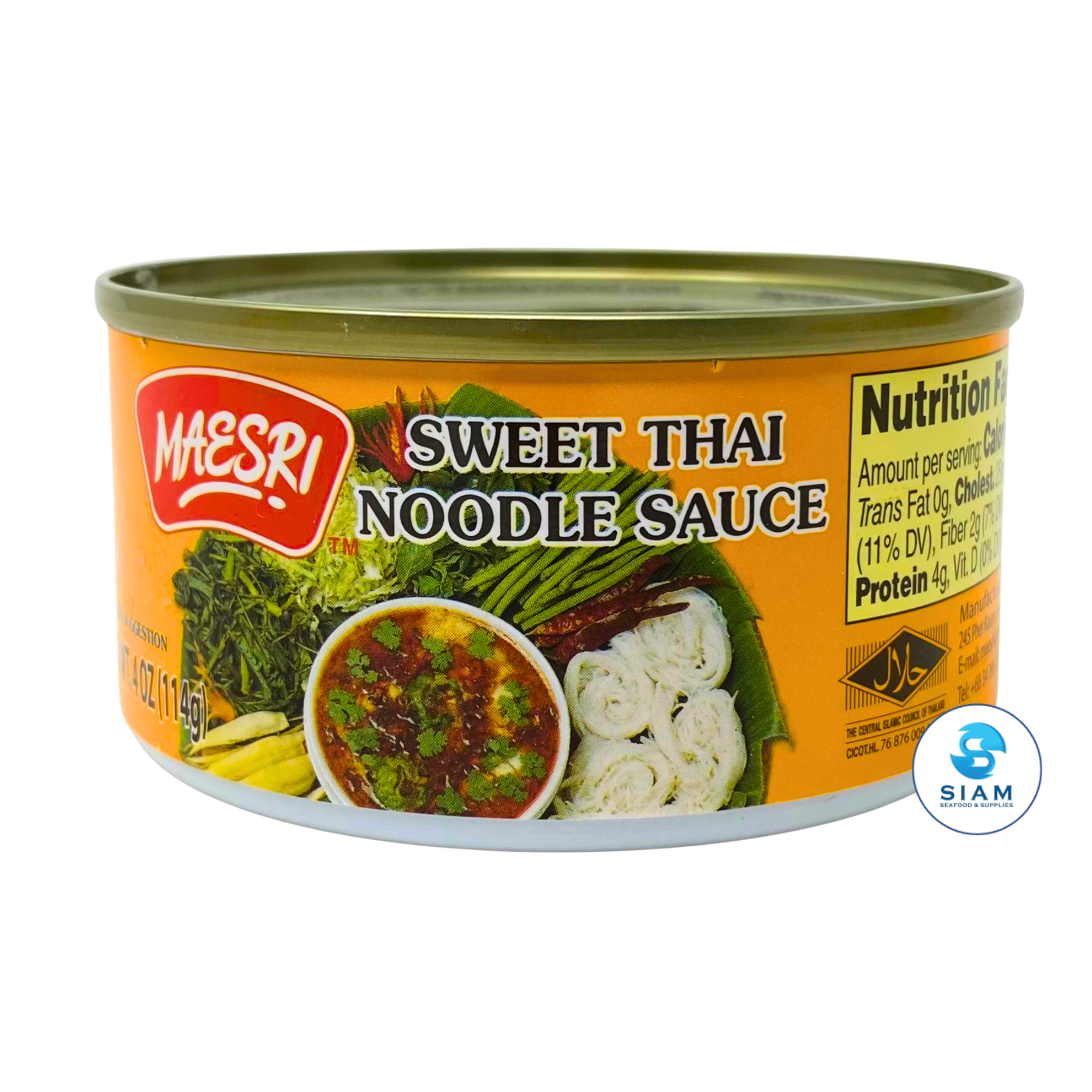 MaeSri Sweet Thai Noodle Sauce (Namprik) (4 oz) น้ำพริกสำหรับขนมจีน แม่ศรี
