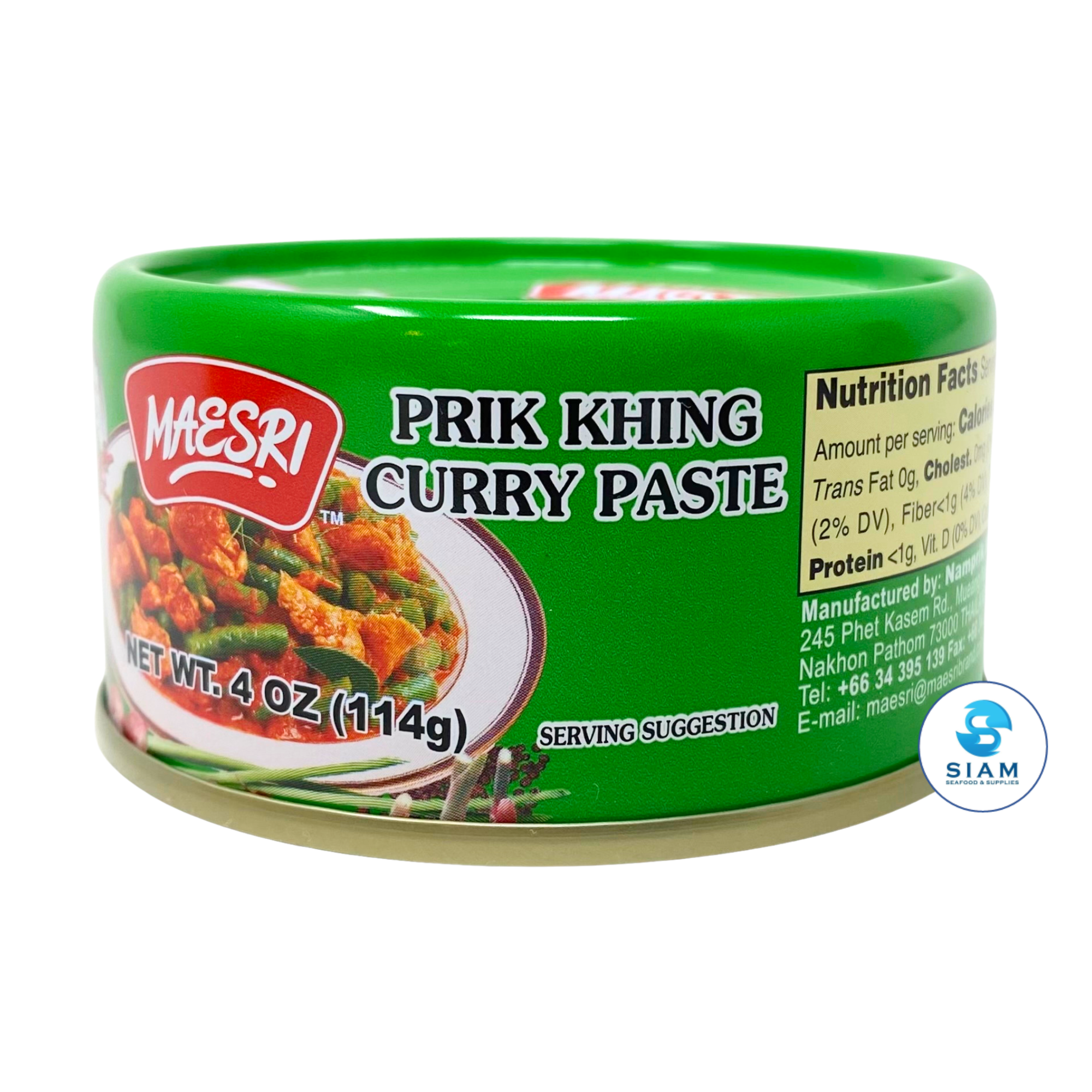 MaeSri Prik Khing Curry Paste, Vegan & Gluten-Free (4 oz) น้ำพริกผัดพริกขิง แม่ศรี