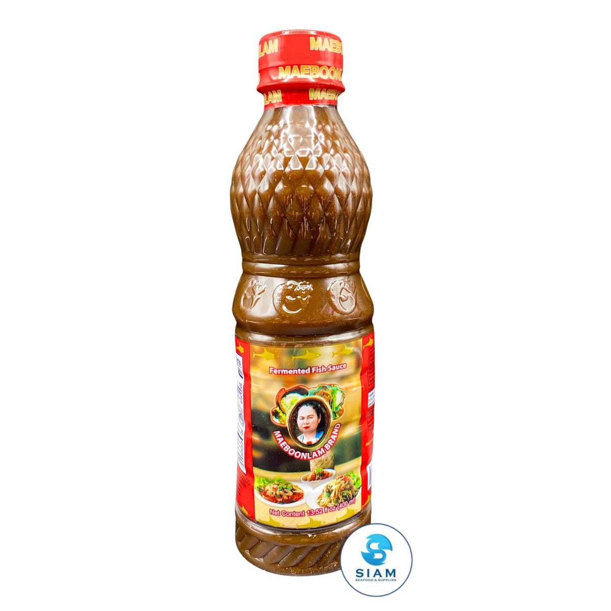 Maeboonlam Fermented Fish Sauce (Plara), Red Cap (13.52 oz) น้ำปลาร้าต้มสุกปรุงรส ตราแม่บุญล้ำ