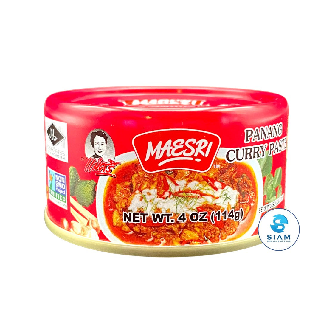 Panang Curry Paste Vegan Gluten Free MaeSri 4 oz Net Wt 5.2 oz Siam Store Thai Asian Food Market