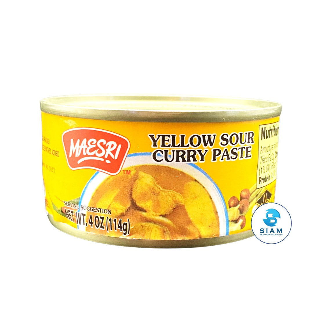 Yellow Sour Curry Paste Kaeng Lueang MaeSri 4 oz Net Wt 5.2 oz Siam Store Thai Asian Food Market