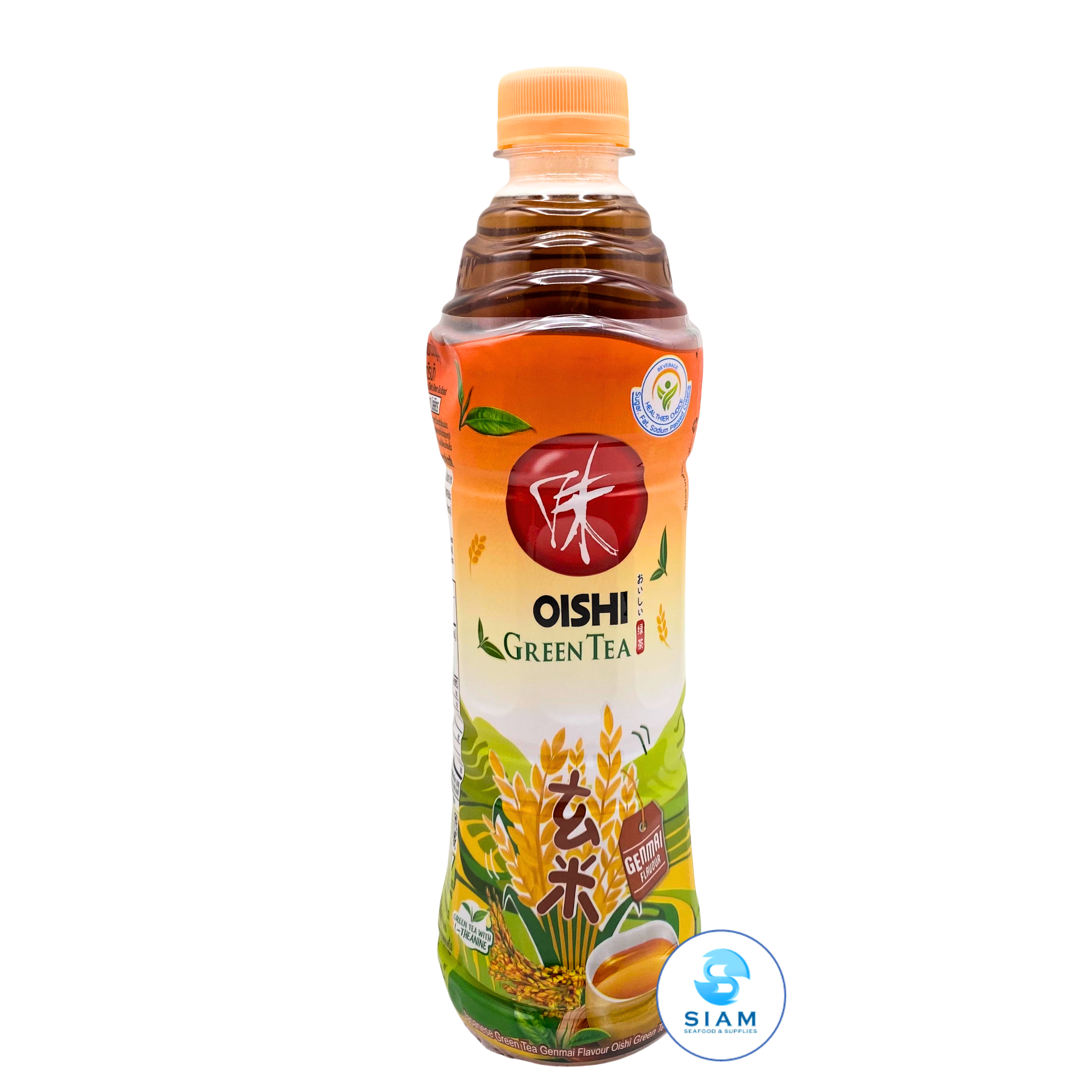 Oishi Green Tea, Genmai Flavor (17.6 oz) āļāļēāđāļāļĩāļĒāļ§āđāļāļāļīāļāļī āļĢāļŠāļāđāļēāļ§āļāļĩāđāļāļļāđāļ