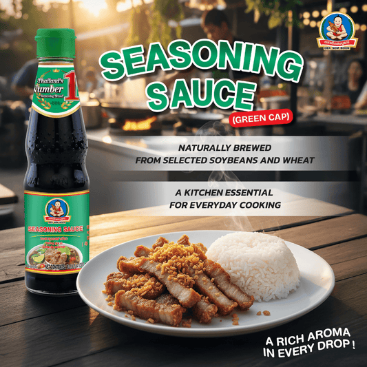 DEK SOM BOON Seasoning Sauce (Green Cap) 300ml, Vegan, PET Bottle (10.14 fl oz) ซอสปรุงรสฝาเขียว ตราเด็กสมบูรณ์ แบบขวดพลาสติก PET