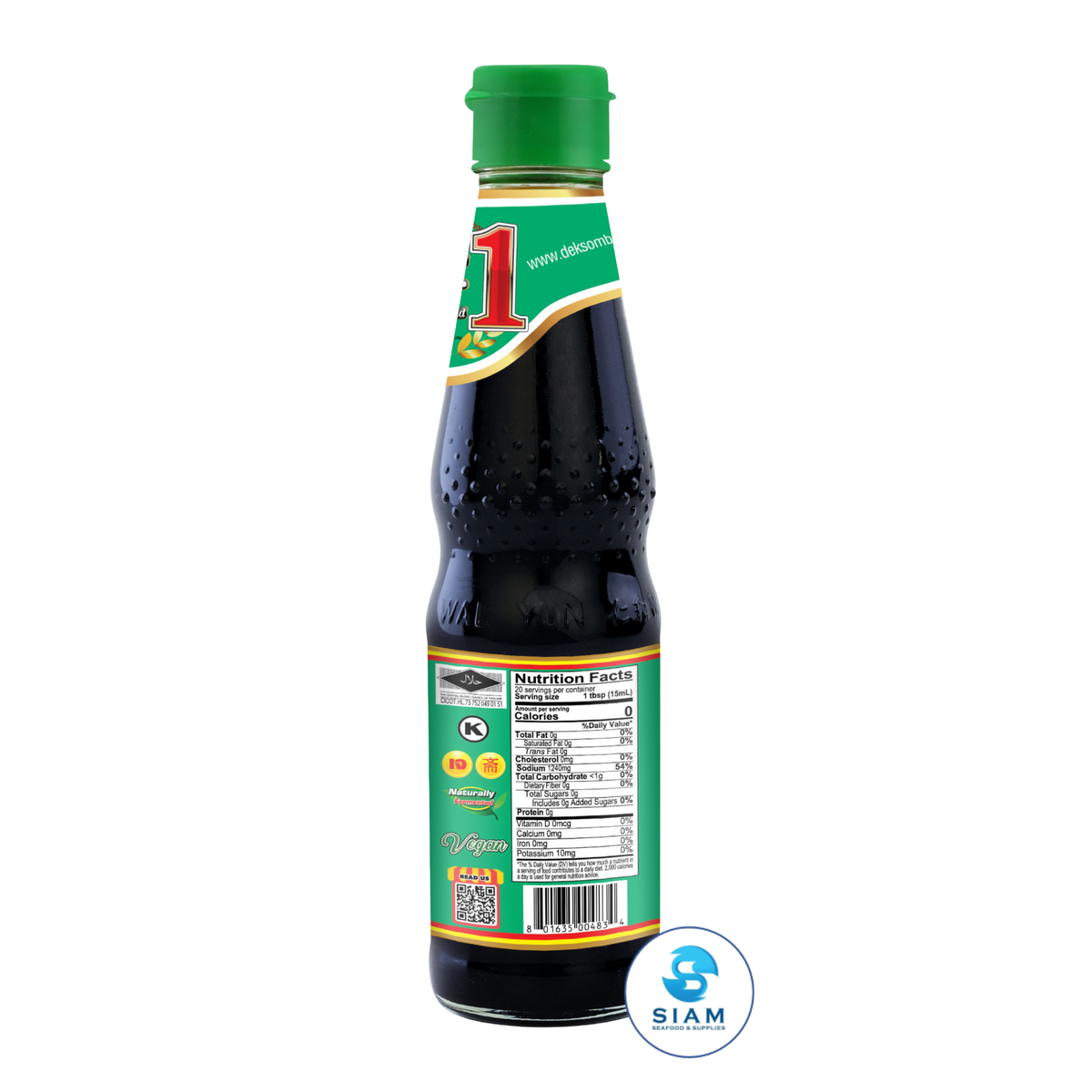 DEK SOM BOON Seasoning Sauce (Green Cap) 300ml, Vegan (10.14 fl oz) ซอสปรุงรสฝาเขียว ตราเด็กสมบูรณ์