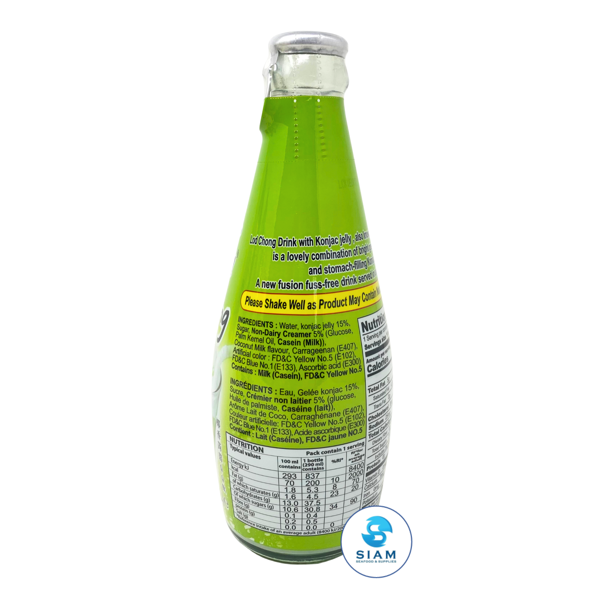 V-Fresh Lod Chong Drink with Conjac Jelly (9.6 oz) น้ำลอดช่องผสมเนื้อบุก วีเฟรช