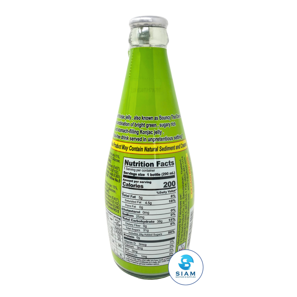 V-Fresh Lod Chong Drink with Conjac Jelly (9.6 oz) น้ำลอดช่องผสมเนื้อบุก วีเฟรช