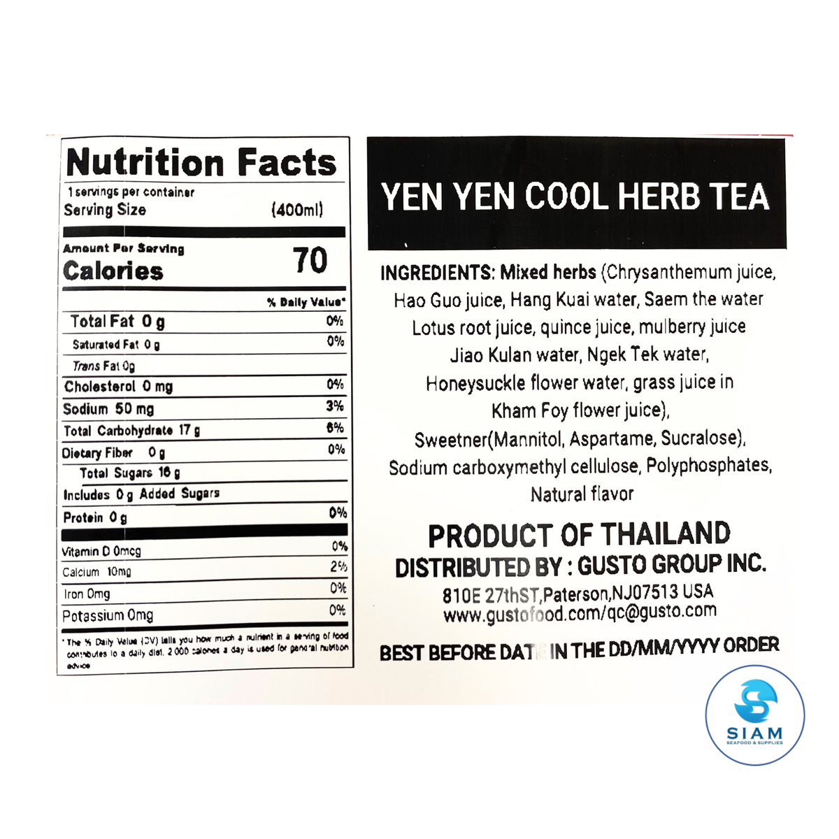 Yen Yen Cool Herb Drink with 12 Herbs by Ichitan 400ml (13.5 oz) เย็นเย็น น้ำจับเลี้ยง สมุนไพร 12 ชนิด โดยอิชิตัน