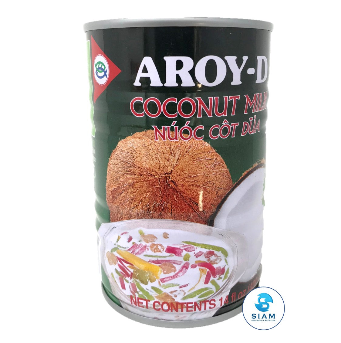 Coconut Milk for Dessert - Aroy-D (14 oz-Net Wt 16.8 oz) āļāļ°āļāļīāļāļģāļāļāļĄ āļāļĢāđāļāļĒāļāļĩ shippable Aroy-D
