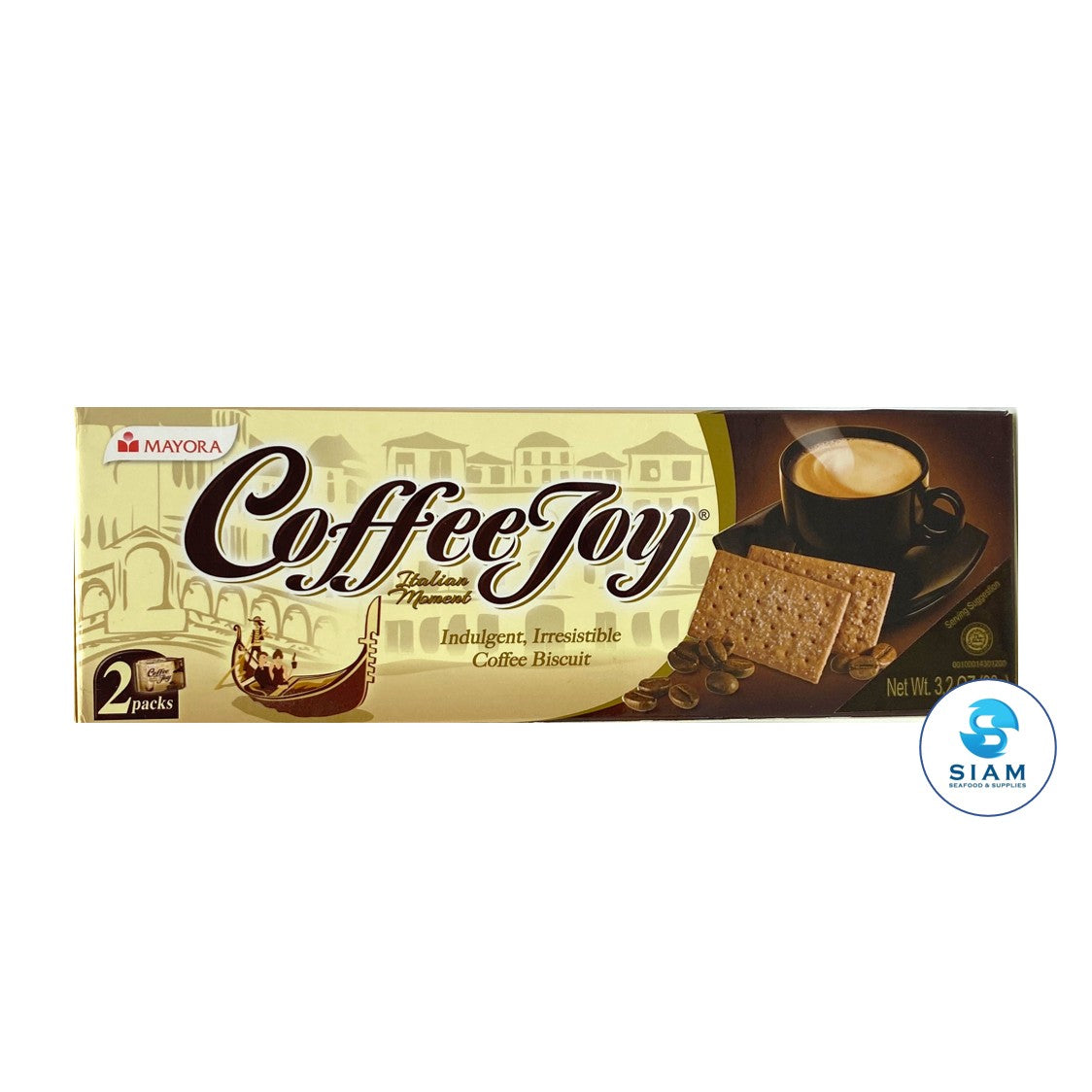 Coffe Joy, Coffee Biscuit - Mayora (3.2 oz-Vol wt 7.5 oz) คุ๊กกี้รสกาแฟ คอฟฟี่จอย shippable Mayora