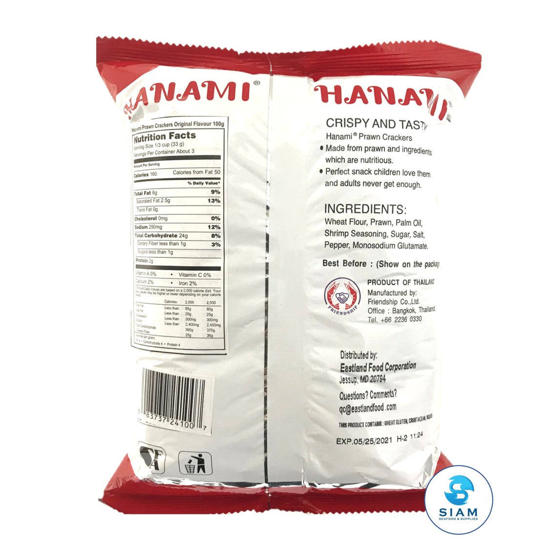 Prawn Cracker - Hanami (3.52 oz-Net Wt 4.0 oz)  shippable Hanami