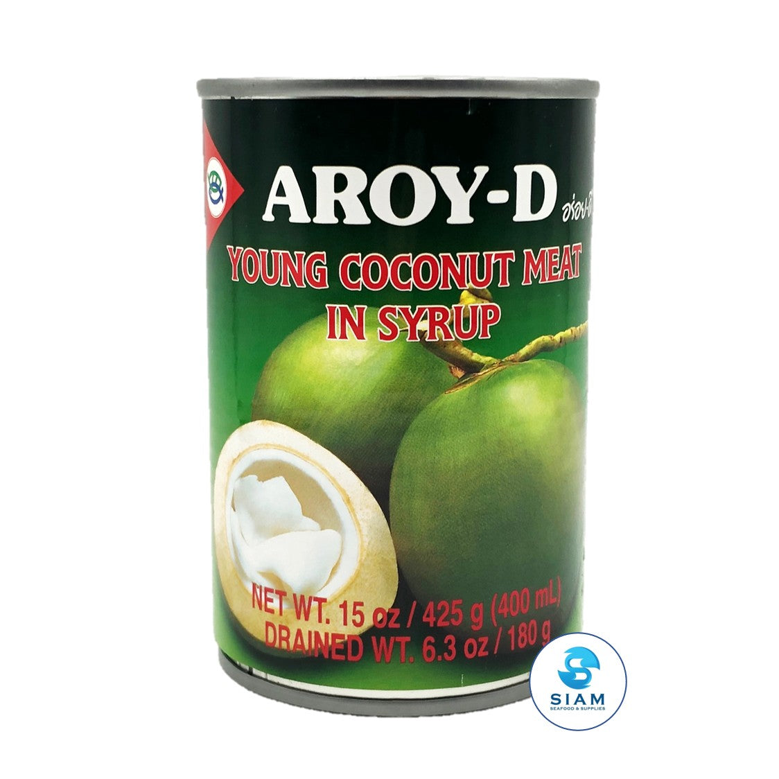 Young Coconut Meat in Syrup - Aroy-D (Drain Wt 6.3 oz-Net Wt 17.8 oz) ??????????????????????? ??????? ??shippable Aroy-D