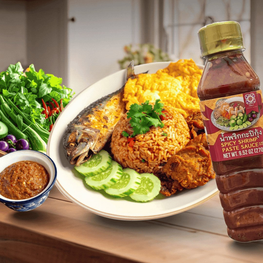 (3-Flavor Pack) Kanlaya Signature Thai Dipping Sauces 9.52 oz (270 g) น้ำจิ้มแจ่ว+น้ำจิ้มซีฟู้ด+น้ำพริกกะปิกุ้ง ตรากัลยา