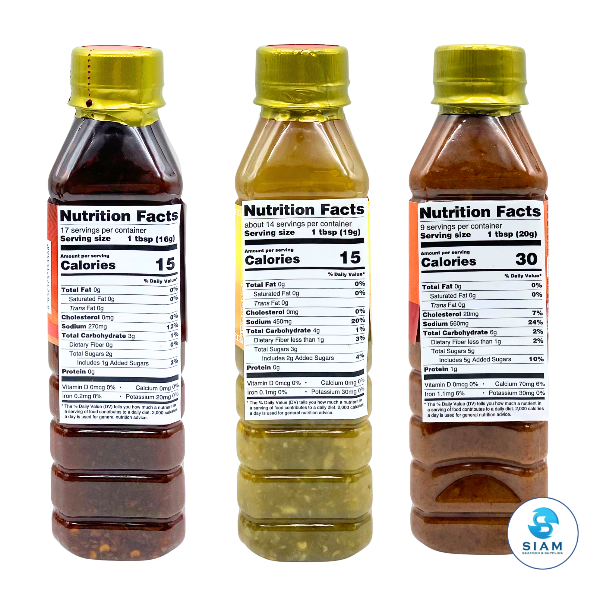 (3-Flavor Pack) Kanlaya Signature Thai Dipping Sauces 9.52 oz (270 g) น้ำจิ้มแจ่ว+น้ำจิ้มซีฟู้ด+น้ำพริกกะปิกุ้ง ตรากัลยา