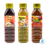 (3-Flavor Pack) Kanlaya Signature Thai Dipping Sauces 9.52 oz (270 g) น้ำจิ้มแจ่ว+น้ำจิ้มซีฟู้ด+น้ำพริกกะปิกุ้ง ตรากัลยา