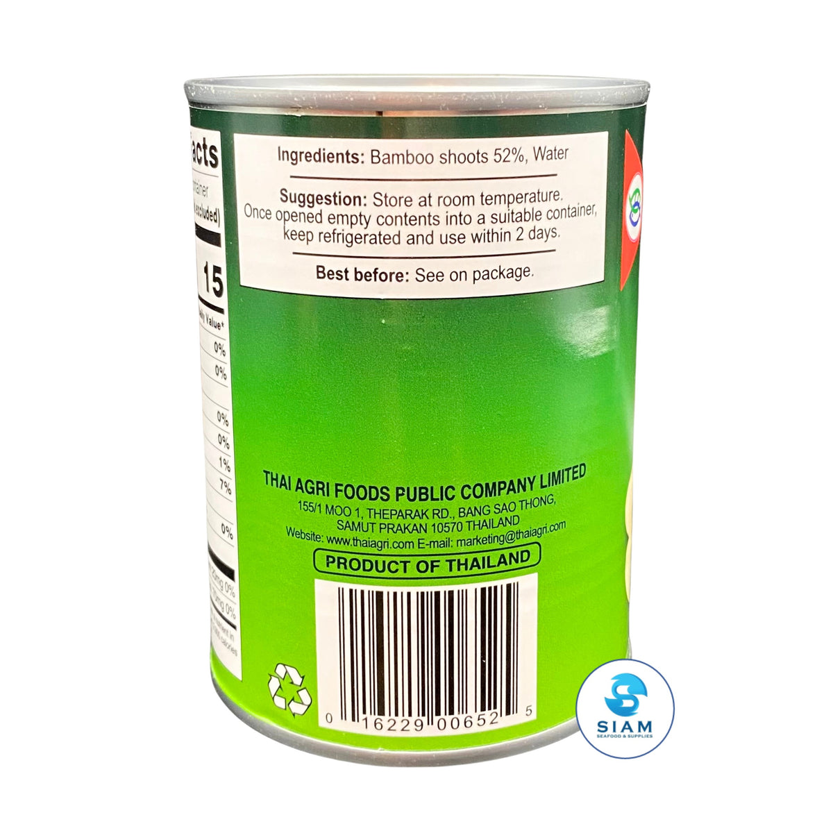 Aroy-D Bamboo Shoot (Slices) in Water - Aroy-D (Drain wt 10 oz- Net wt 19 oz) หน่อไม้กระป๋อง แบบแผ่น อร่อยดี