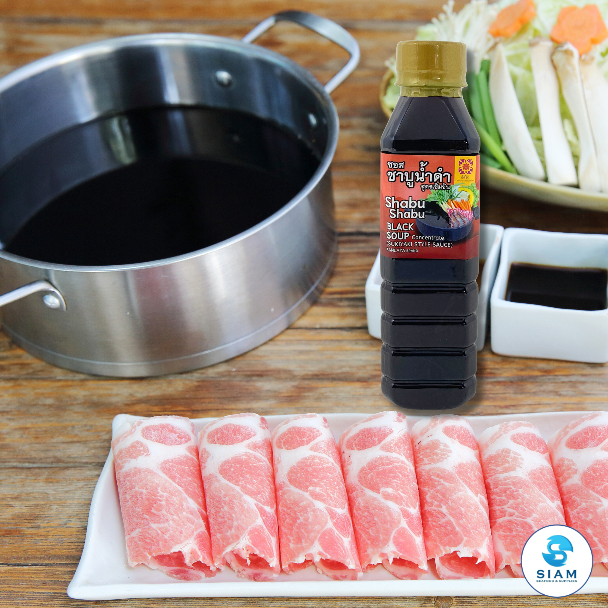 Kanlaya Shabu Shabu Black Soup Concentrate, Sukiyaki Style (9.52 oz) ซอสชาบูน้ำดำ สูตรเข้มข้น ตรากัลยา