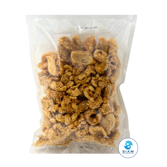 Chef Brand Pork Cracklings (Fried Pork Skin), Original Flavor (6 oz) แคบหมูติดมัน เชฟแบรนด์ รสดั้งเดิม