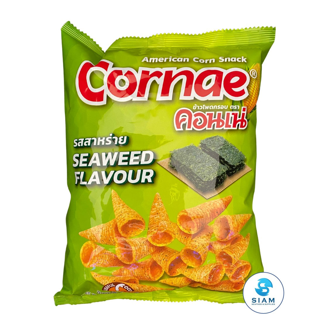 Cornae Corn Snack, Seaweed Flavor (1.7 oz) ข้าวโพดกรอบ รสสาหร่าย คอนเน่