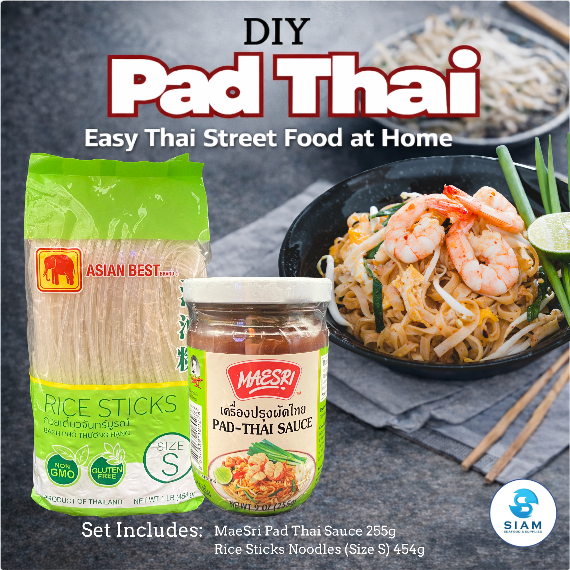 DIY Pad Thai Meal Kit ชุดทำผัดไทยพร้อมปรุง