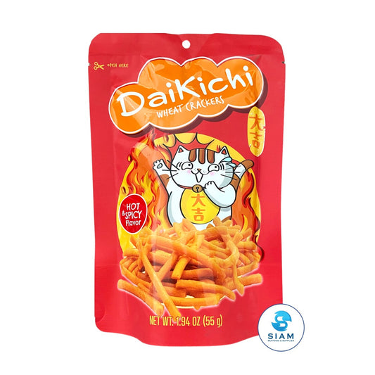 (6-Variety Pack) Daikichi & Lotus Stick Thai Snack (1.94 oz) ขนมขาไก่ ไดคิจิ และขนมขาไก่ทรงเครื่อง โลตัส  (รวม 3 รส)