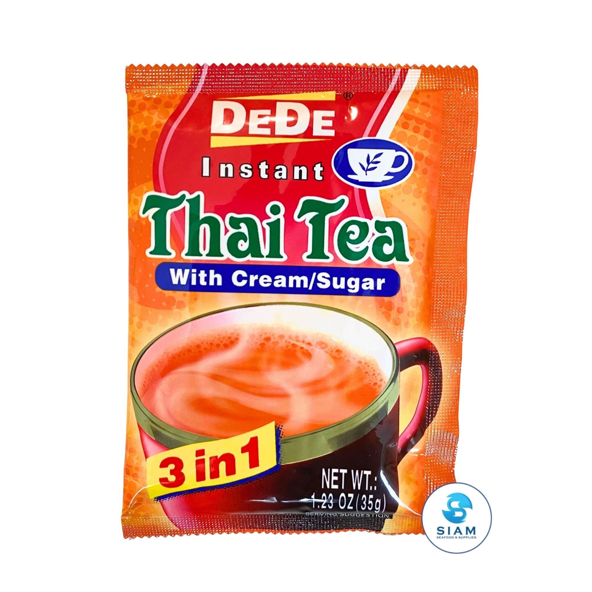 DeDe Instant Thai Tea (12 packets-Net Wt 14.8 oz) ชาไทยปรุงสำเร็จ ตราดีดี