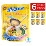 FaThai Concentrated Noodle Soup, Egg Noodle and Wonton (9.13 fl oz) ฟ้าไทย น้ำก๋วยเตี๋ยวกึ่งสำเร็จรูปเข้มข้น บะหมี่เกี๊ยว