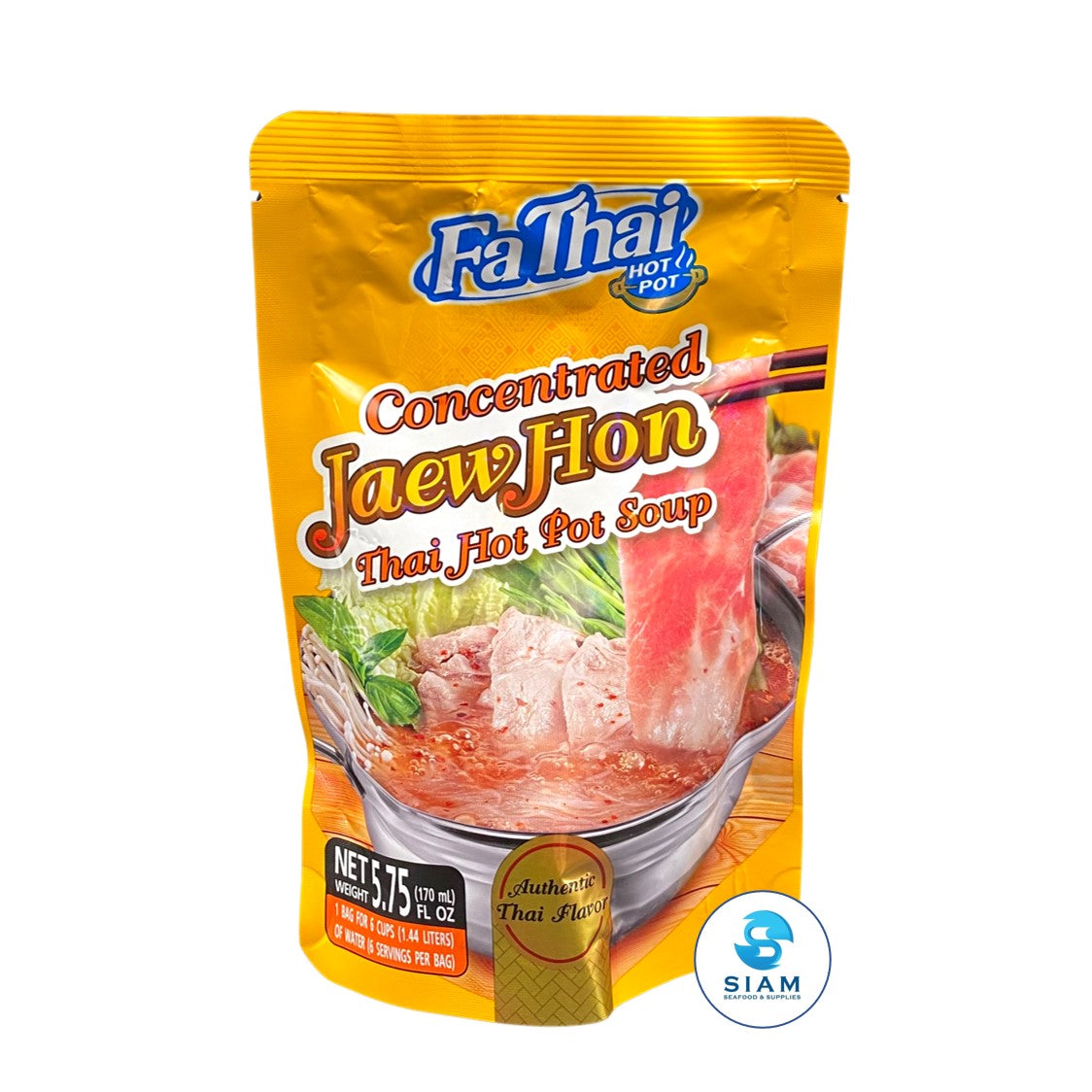 FaThai Concentrated Jaew Hon Thai Hot Pot Soup (5.75 fl oz) น้ำซุปแจ่วฮ้อนเข้มข้นกึ่งสำเร็จรูป ฟ้าไทย