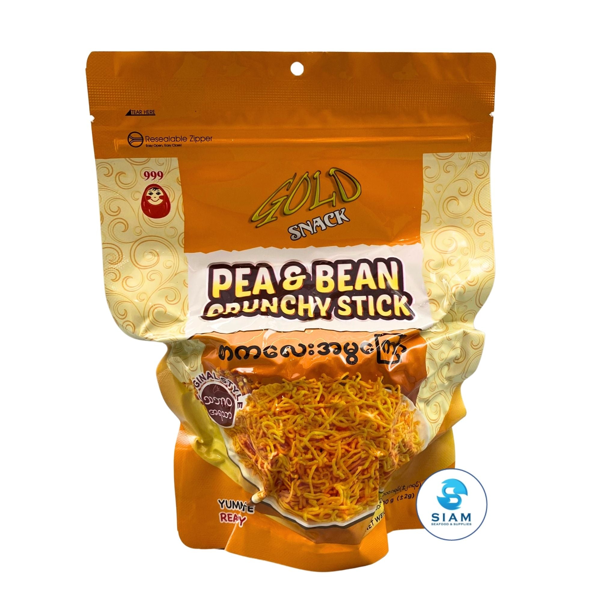 Gold Snack Myanmar Pea & Bean Crunchy Stick, Original Style (3.53 oz)
