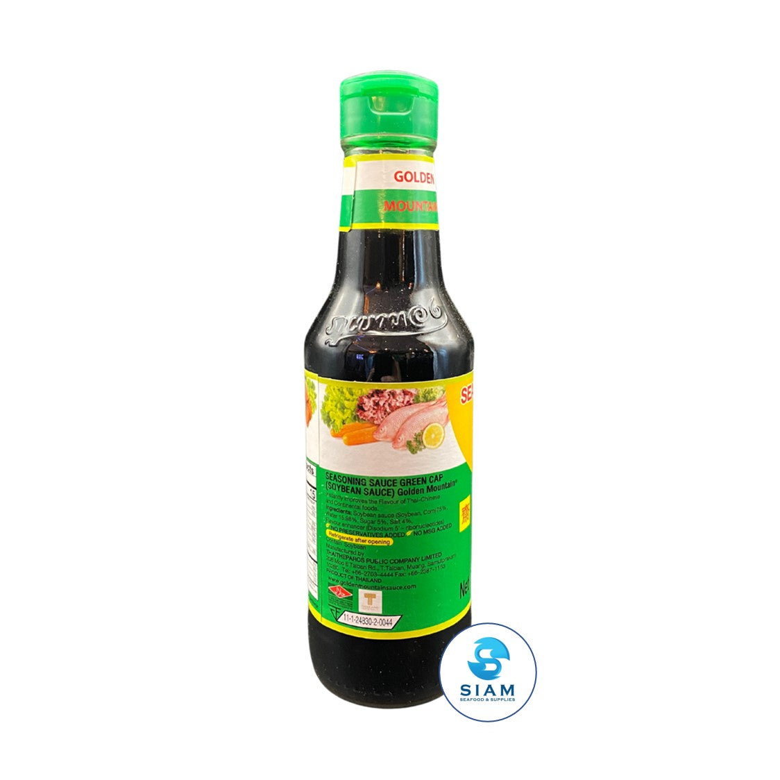 Golden Mountain Seasoning Sauce Green Cap (Soybean Sauce) (6.8 oz) ซอสปรุงรสฝาเขียว ตราภูเขาทอง