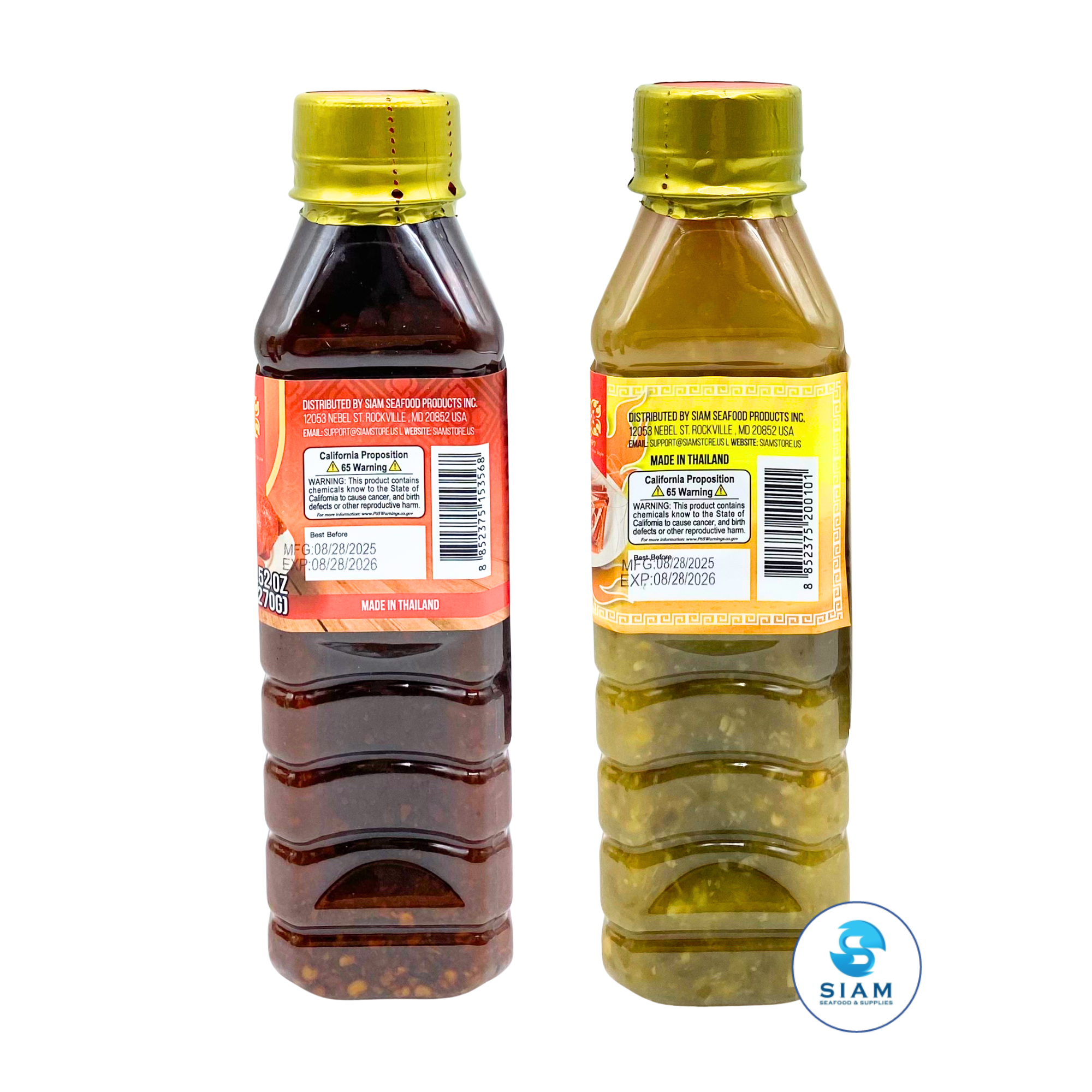 (2-Pack) Kanlaya Spicy Thai Drizzle Sauce - Jaew & Seafood Dipping Sauce (9.52 oz) น้ำจิ้มแจ่วและน้ำจิ้มซีฟู้ด ตรากัลยา