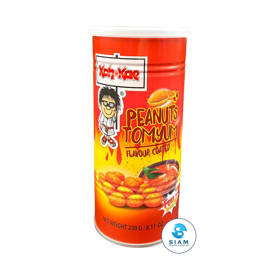 Koh-Kae Peanuts Tom Yum Flavor Coated (8.11 oz) ถั่วลิสงอบกรอบโก๋แก่ รสต้มยำ