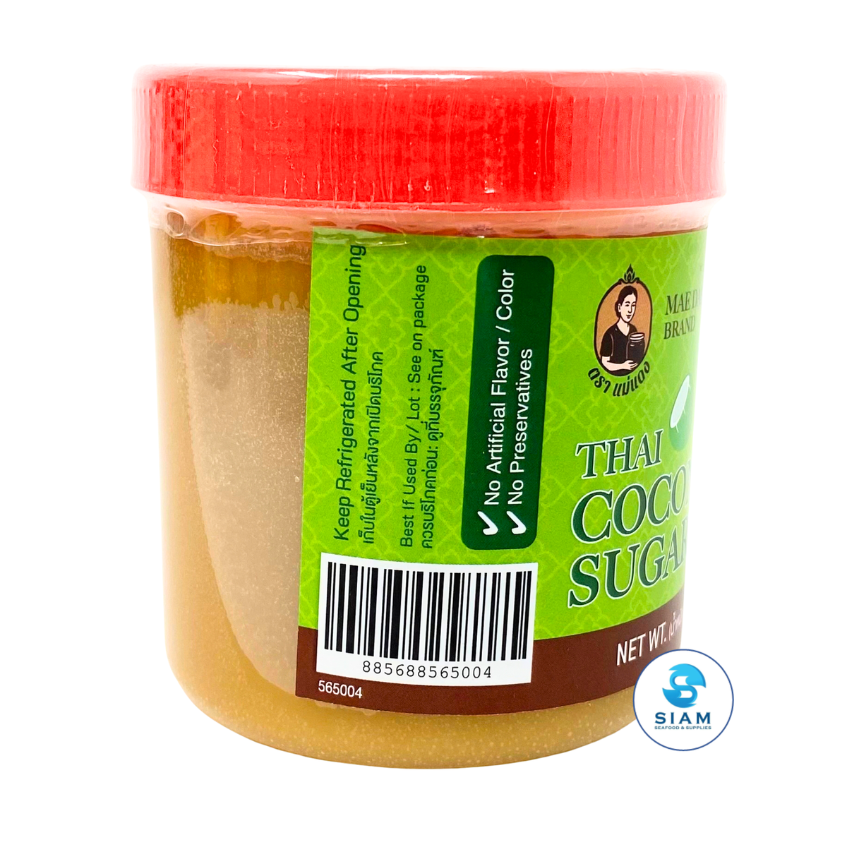Mae Daeng Thai Coconut Sugar (16 oz, 1 lb) น้ำตาลมะพร้าว (น้ำตาลปี๊บ) ตราแม่แดง