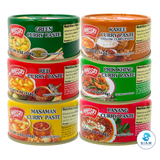 (6-Pack) MaeSri Deluxe Thai Combo Sampler Set, 100% Vegan, Green, Red, Panang, Masaman, Karee & Prik Khing Curry Pastes (4 oz) ชุดรวมน้ำพริกแกงแม่ศรีต้นตำรับ 6 รส