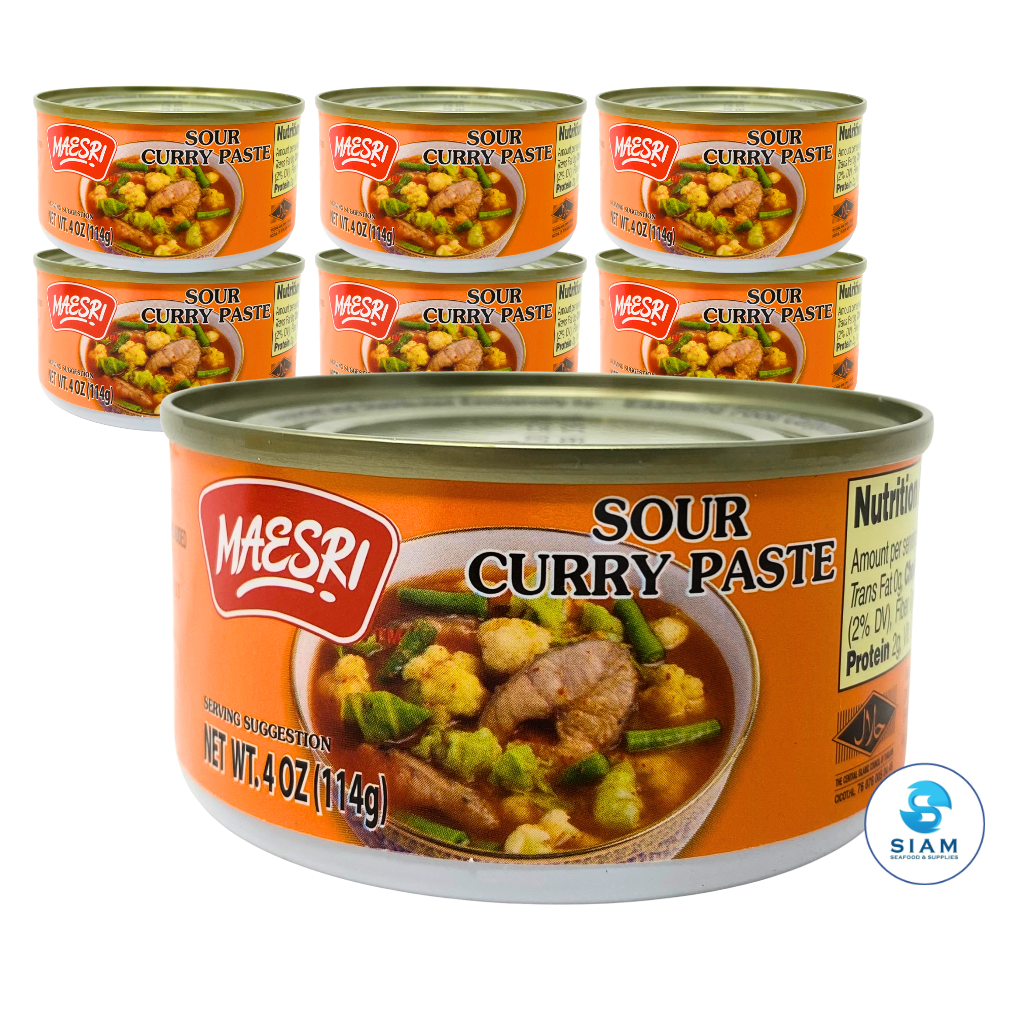 MaeSri Sour Curry Paste (Gaeng Som) (4 oz) น้ำพริกแกงส้ม แม่ศรี