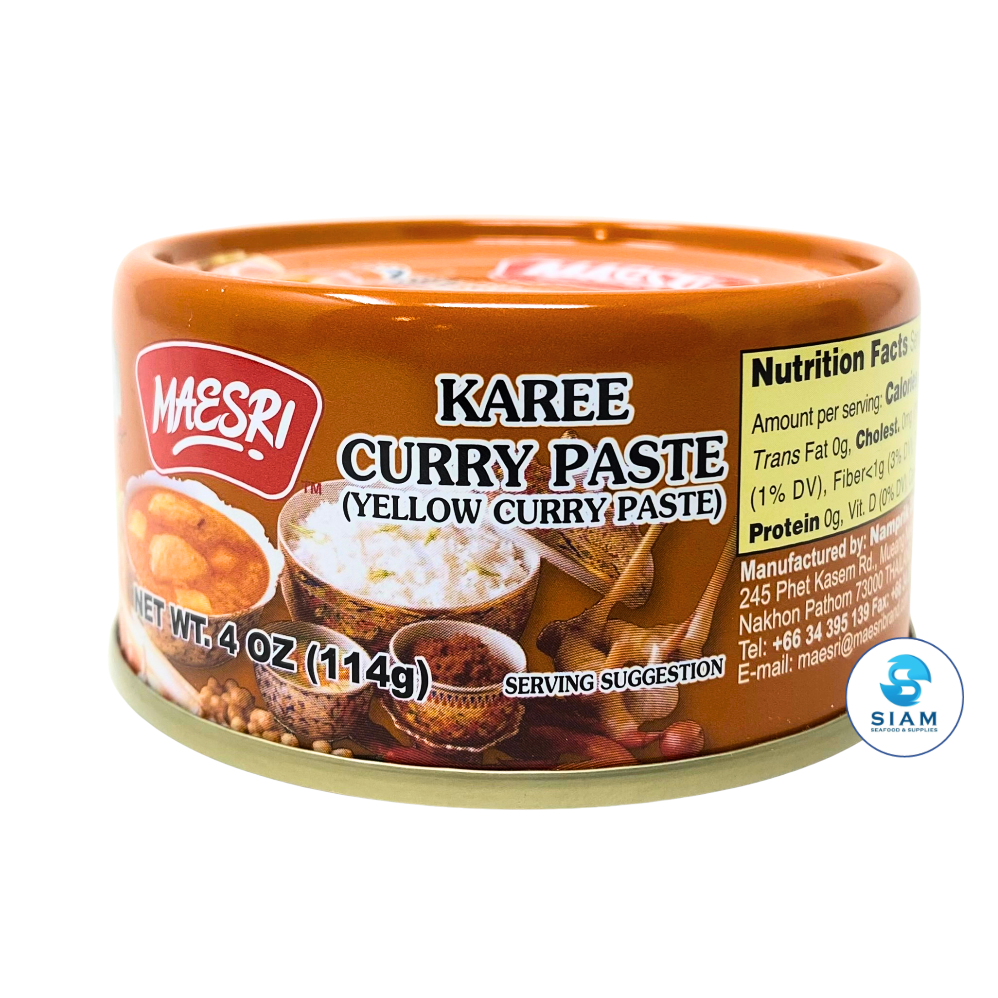 MaeSri Karee Curry Paste, Vegan (4 oz) น้ำพริกแกงกะหรี่ แม่ศรี