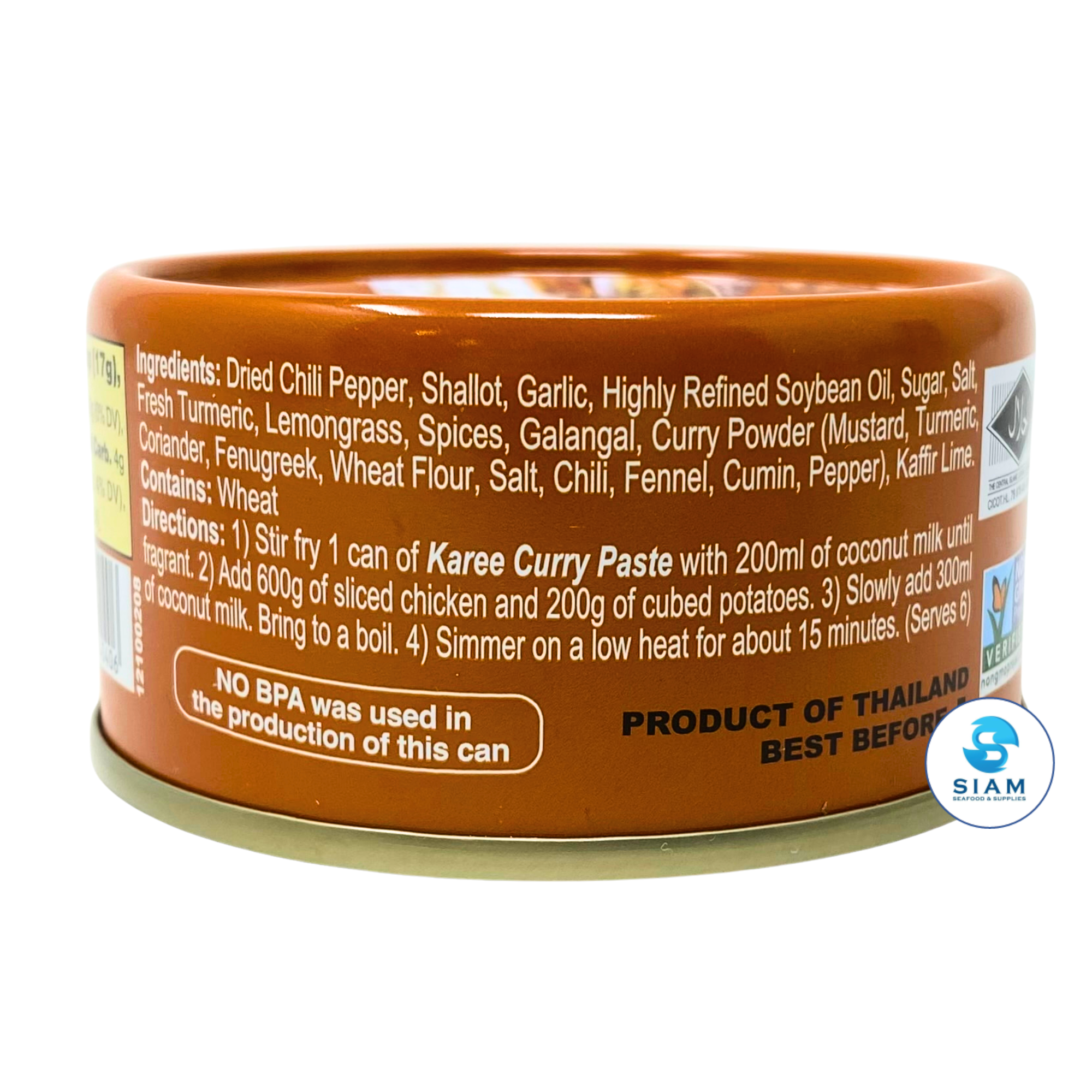 MaeSri Karee Curry Paste, Vegan (4 oz) น้ำพริกแกงกะหรี่ แม่ศรี