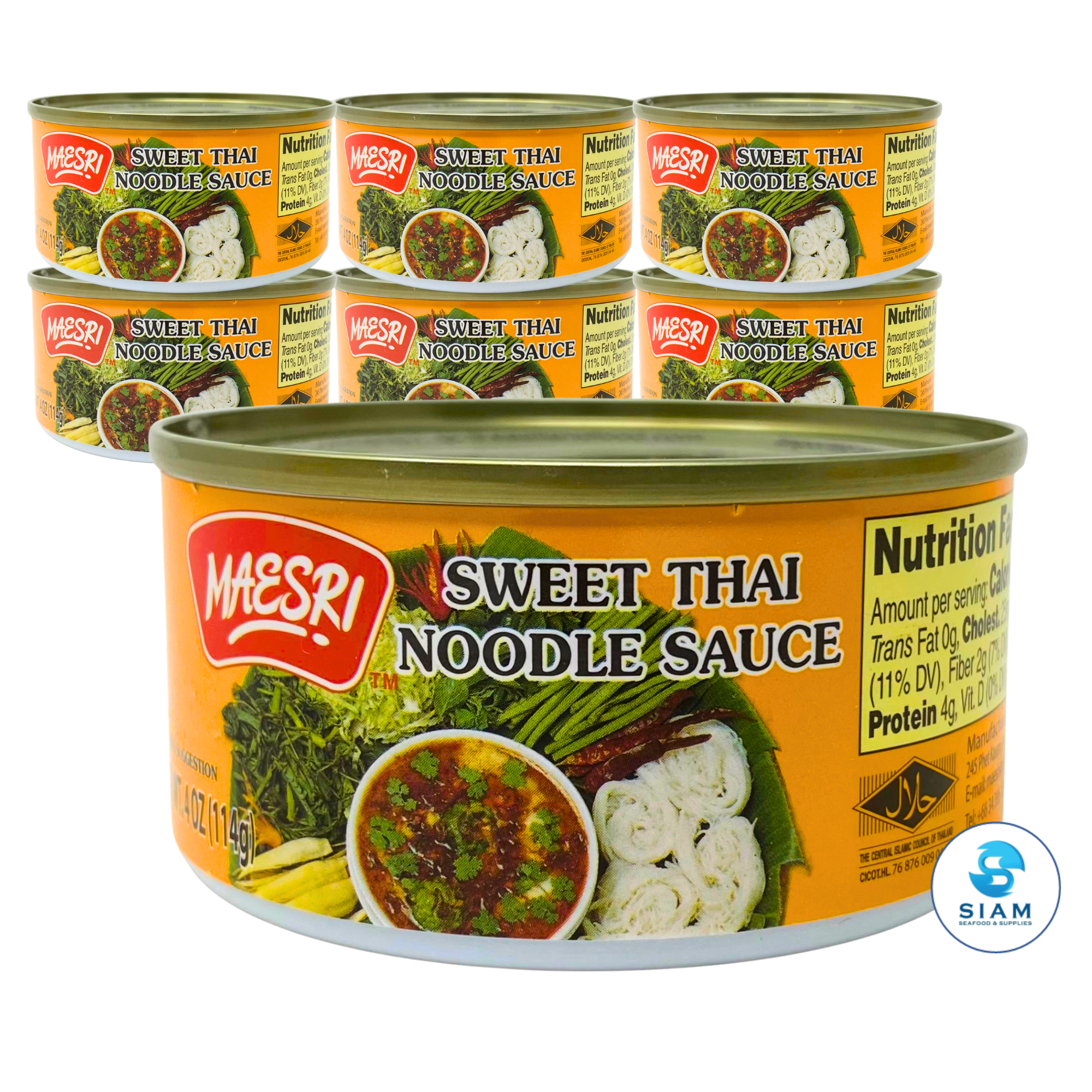 MaeSri Sweet Thai Noodle Sauce (Namprik) (4 oz) น้ำพริกสำหรับขนมจีน แม่ศรี