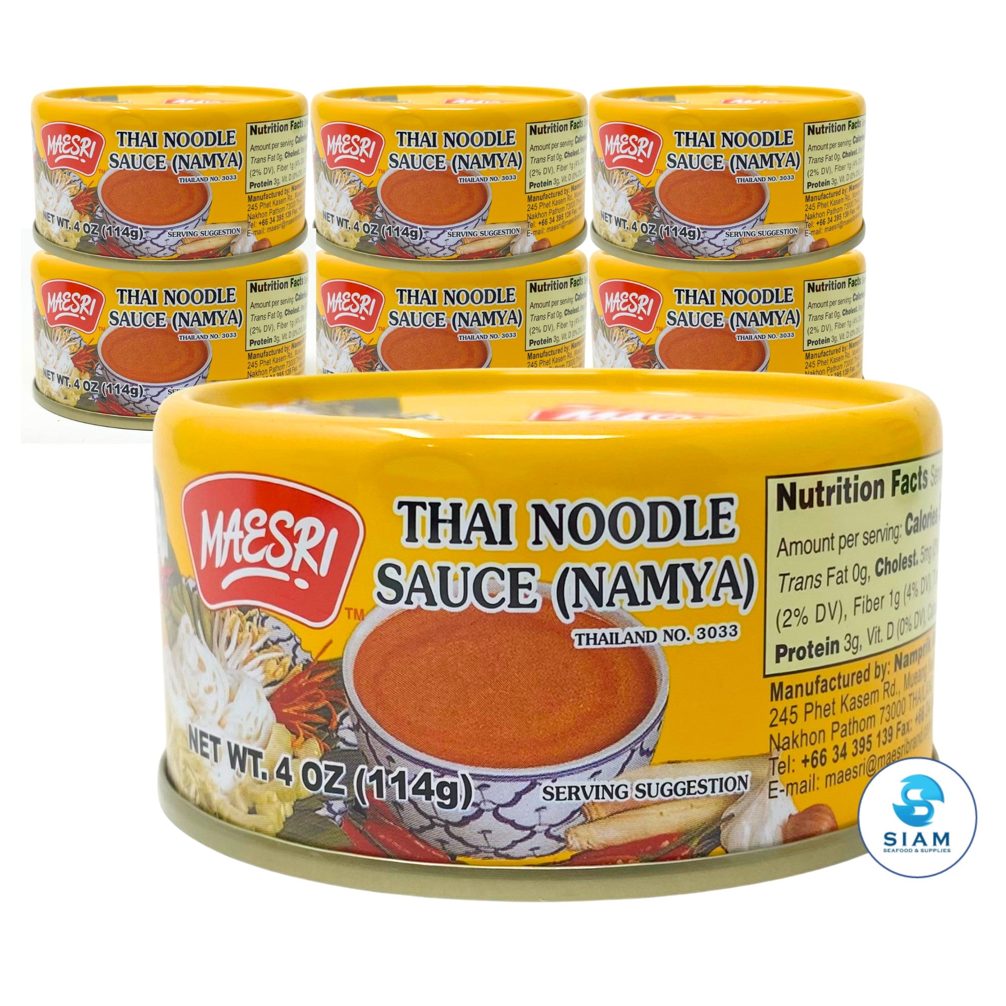 MaeSri Thai Noodle Sauce (Namya), Gluten-Free (4 oz) เครื่องแกงขนมจีนน้ำยา แม่ศรี