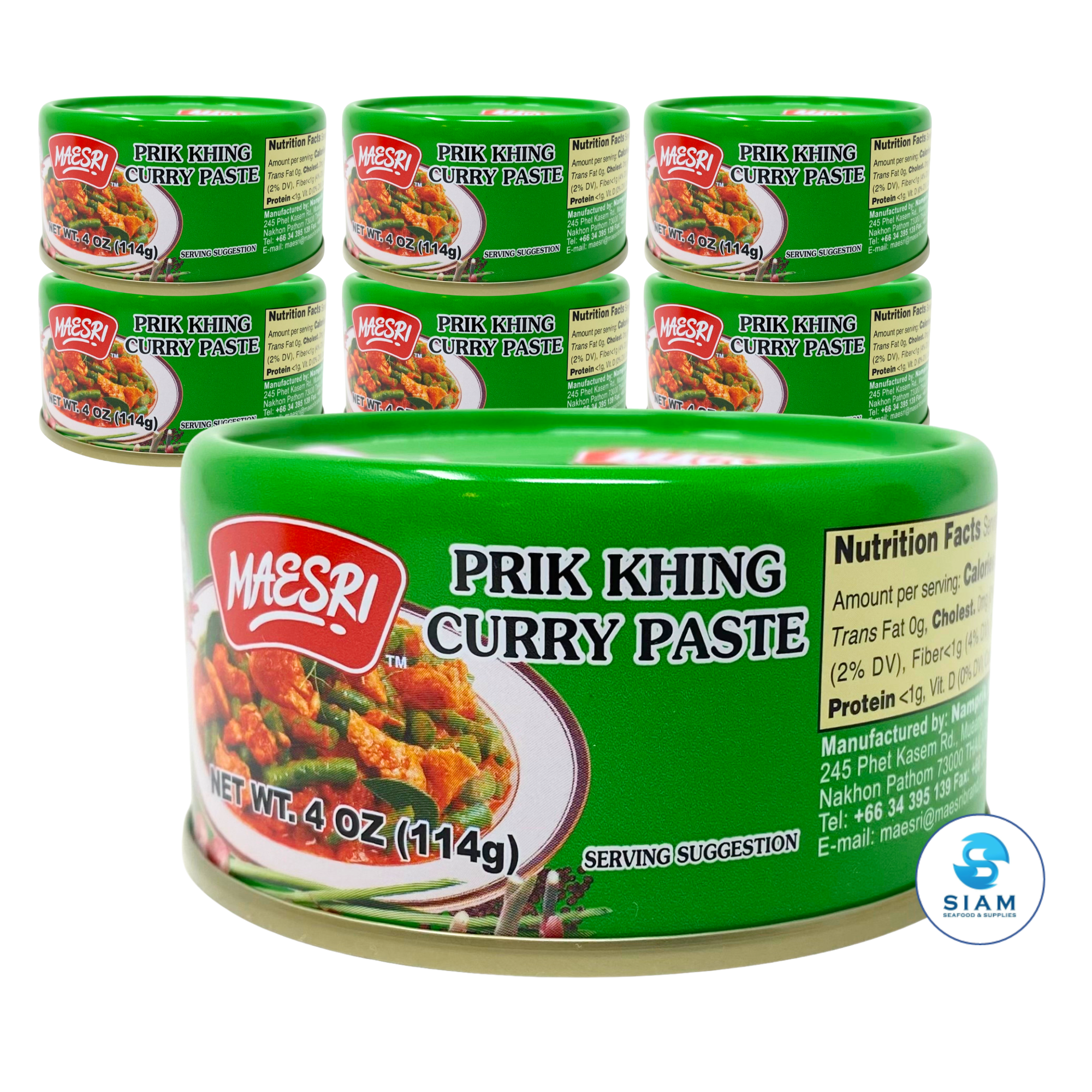 MaeSri Prik Khing Curry Paste, Vegan & Gluten-Free (4 oz) น้ำพริกผัดพริกขิง แม่ศรี