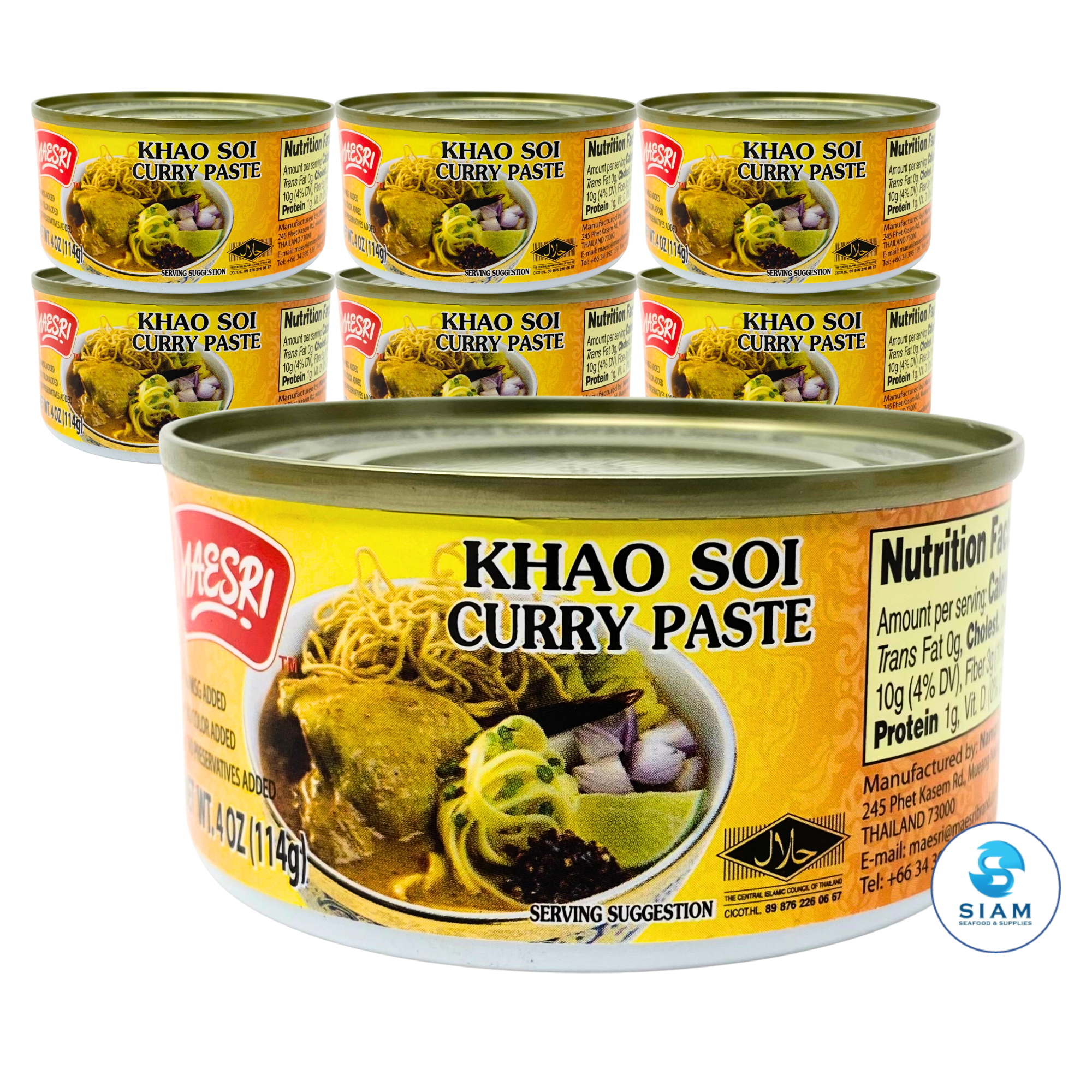 MaeSri Khao Soi Curry Paste (4 oz) น้ำพริกข้าวซอย แม่ศรี