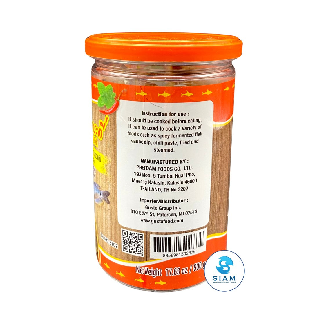 Maeboonlam Fermented Gouramy Fish (Plara) (17.63 oz) ปลาร้าปลากระดี่ แม่บุญล้ำเจ้าเก่า